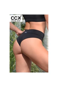 Fekete basic, magasított fazonú brazil tanga