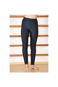 Fekete fényes magasderekú női fitness sport leggings