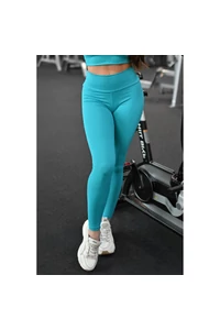 Türkizzöld (egypt) basic magasderekú női fitness sport leggings