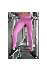 Világos orgonalila, "mesh" betétes női fitness sport leggings