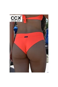 Neon korall (rio) basic, magasított fazonú brazil tanga