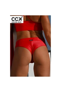 Extra fényes, csiszolt piros, magasított fazonú brazil tanga