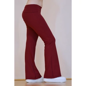 Kép 1/13 - Bordó (fresa) basic magasderekú, bő szárú leggings