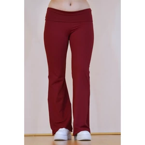 Kép 13/13 - Bordó (fresa) basic magasderekú, bő szárú leggings