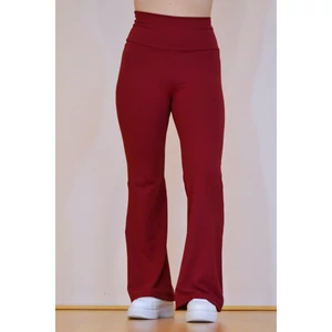 Kép 2/13 - Bordó (fresa) basic magasderekú, bő szárú leggings