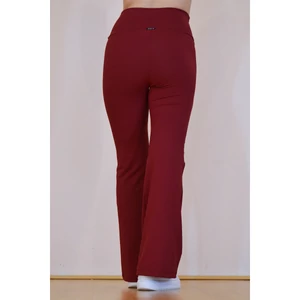 Kép 6/13 - Bordó (fresa) basic magasderekú, bő szárú leggings