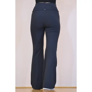 Kép 5/8 - Grafitszürke basic magasderekú, bő szárú leggings