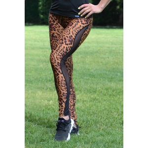 Kép 3/4 - Gepárd mintás flame női fitness tüll leggings