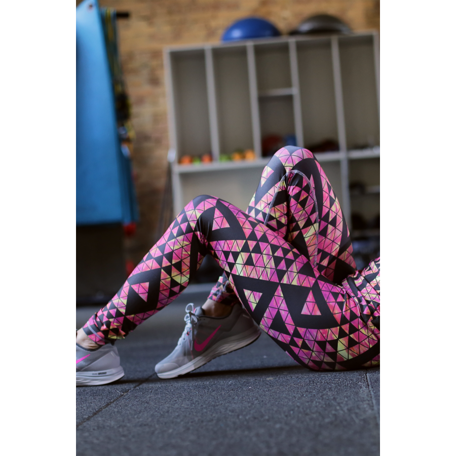 Univerzum pink mintás női fitness boka nadrág - CCK - COCKTAIL SPORT