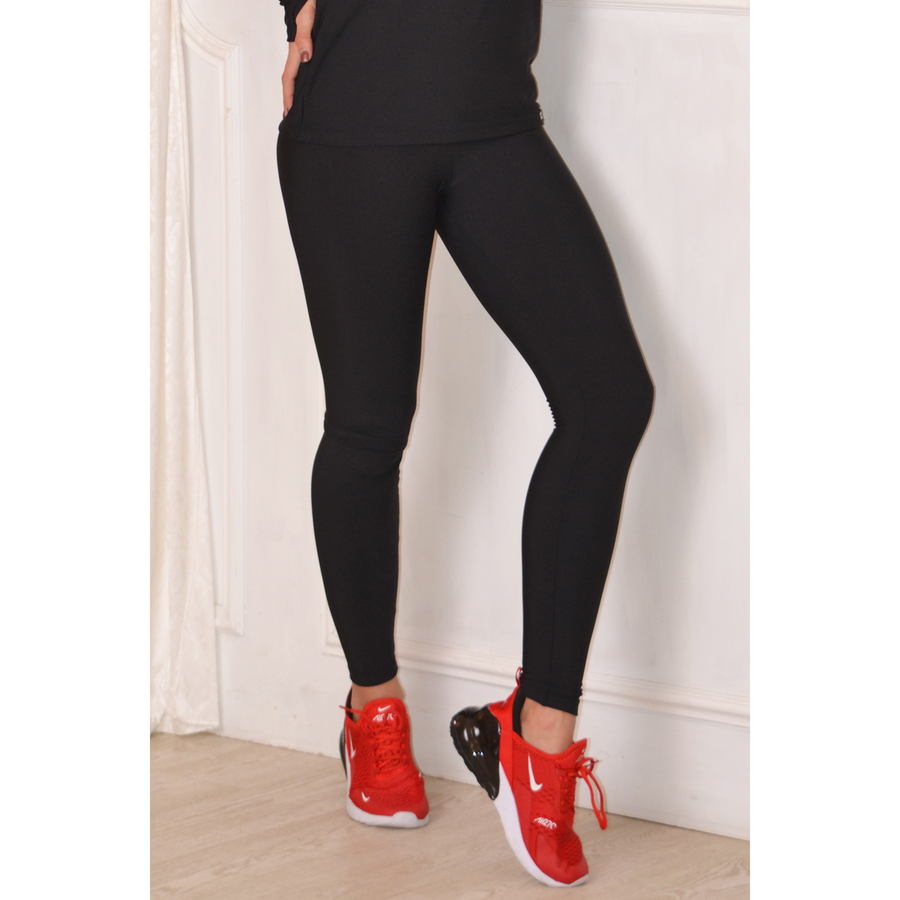 Fekete téli alakformáló thermo leggings